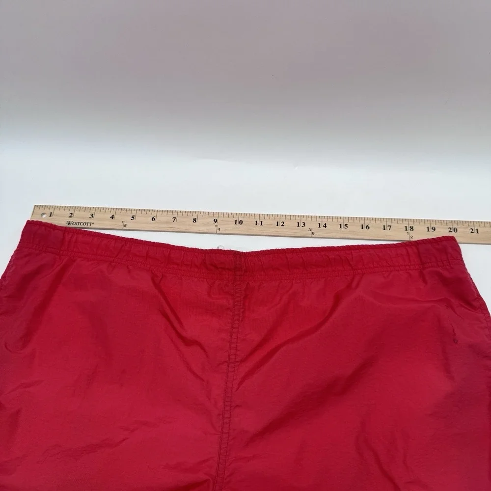 Vintage Polo Sport Ralph Lauren Swim Trunks Shorts Mens L Red Nylon Lined 90s